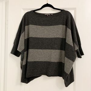 Vince Sz M/L 100% cashmere soft lightweight stripe dolman boatneck sweater